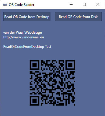 Read QR Code from Image or Stream